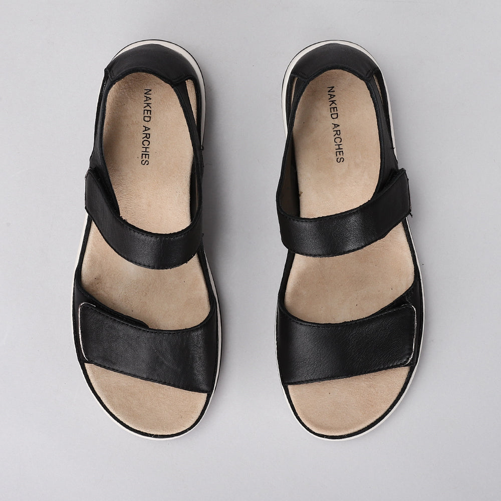 NAKED ARCHES HAPPY BLACK - Women Sandals - Collective Shoes 