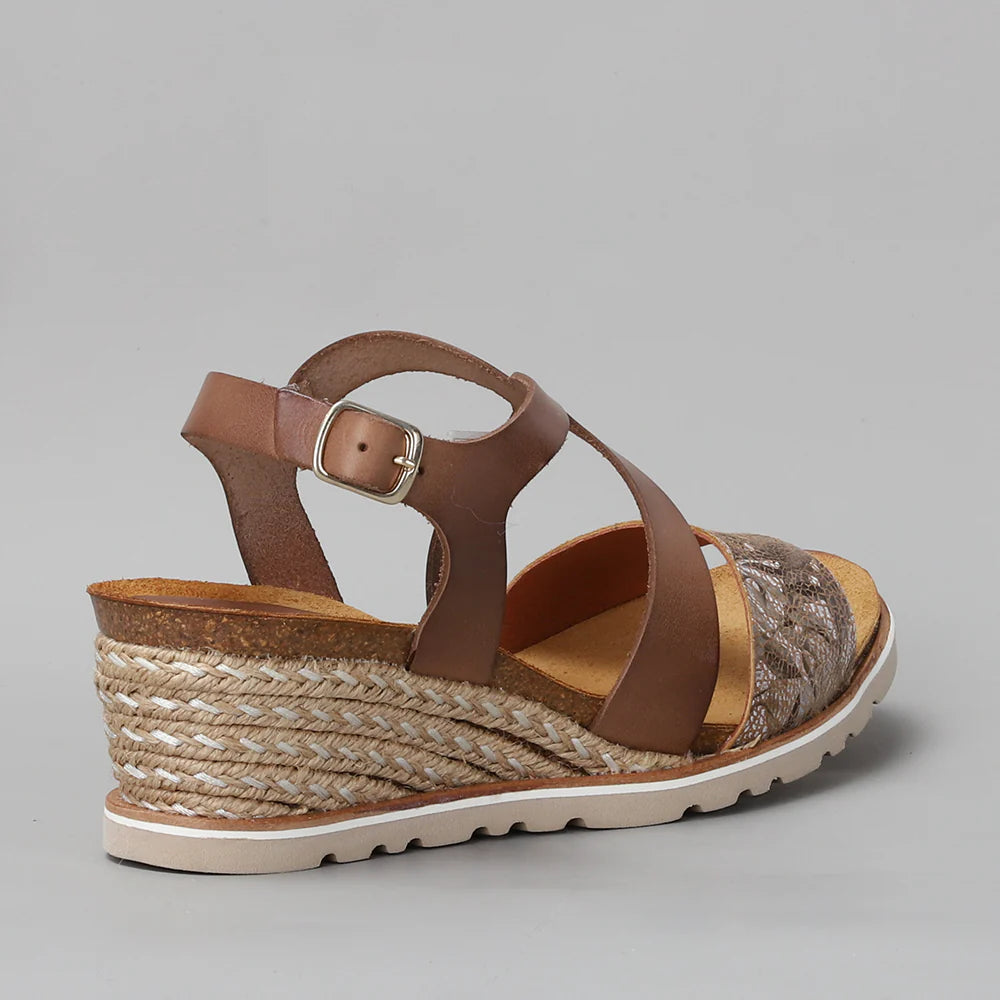 LE SANSA ELVIS COMBI LINO - Women Sandals - Collective Shoes 