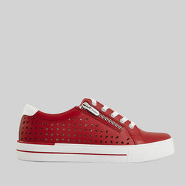ZIERA AYLEEN DARK RED WHITE - Women Sneakers - Collective Shoes 