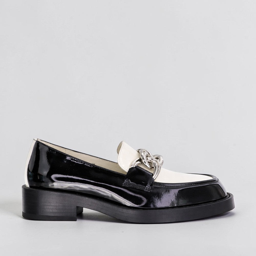BRESLEY PLASMA BLACK BONE - Women Loafers - Collective Shoes 