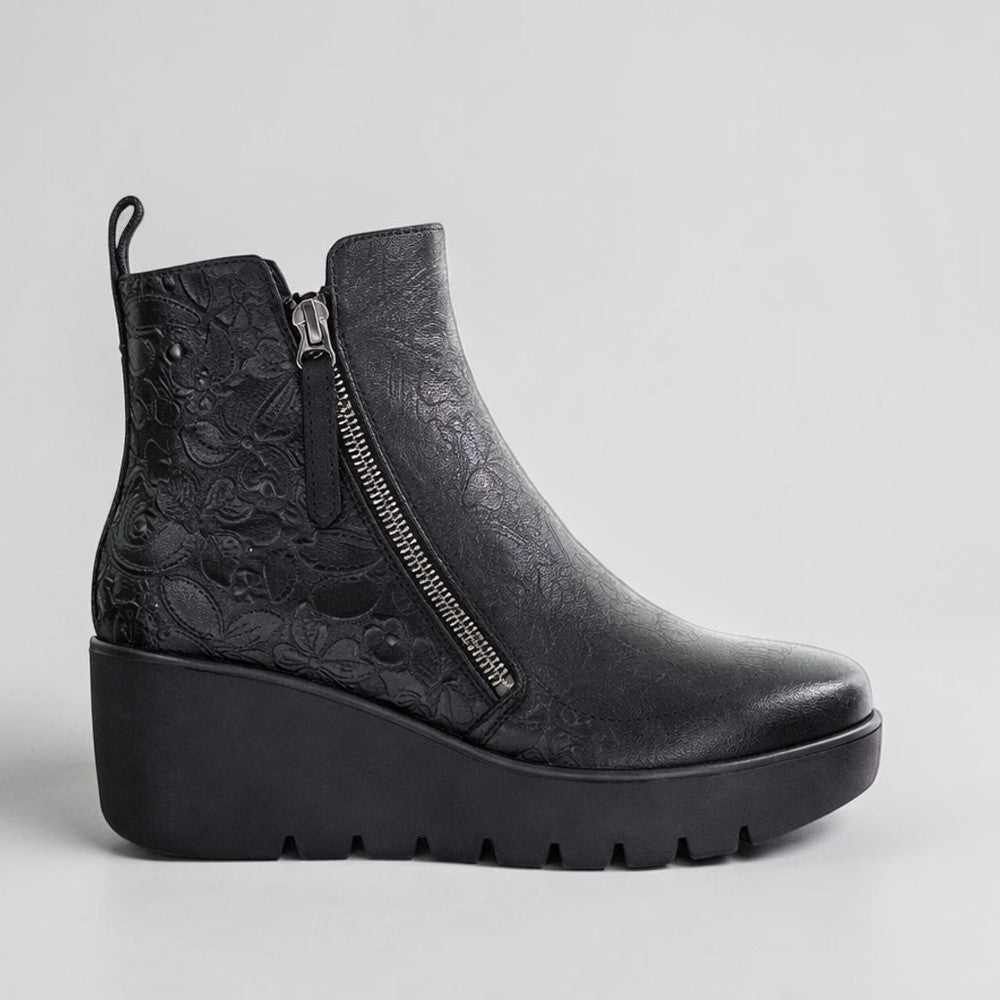 BRESLEY PUZZLE DAISY EMBOSS - Women Boots - Collective Shoes 