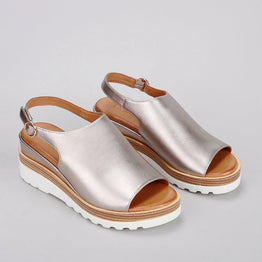 LE SANSA THUNDER CHAMPAGNE - Women Sandals - Collective Shoes 