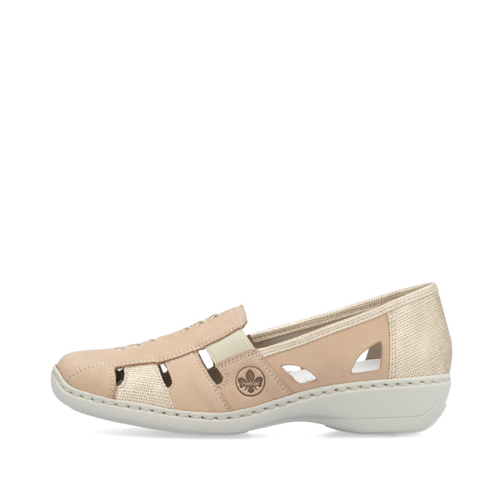 RIEKER 41385-60 CREAM - Women Slip-ons - Collective Shoes 