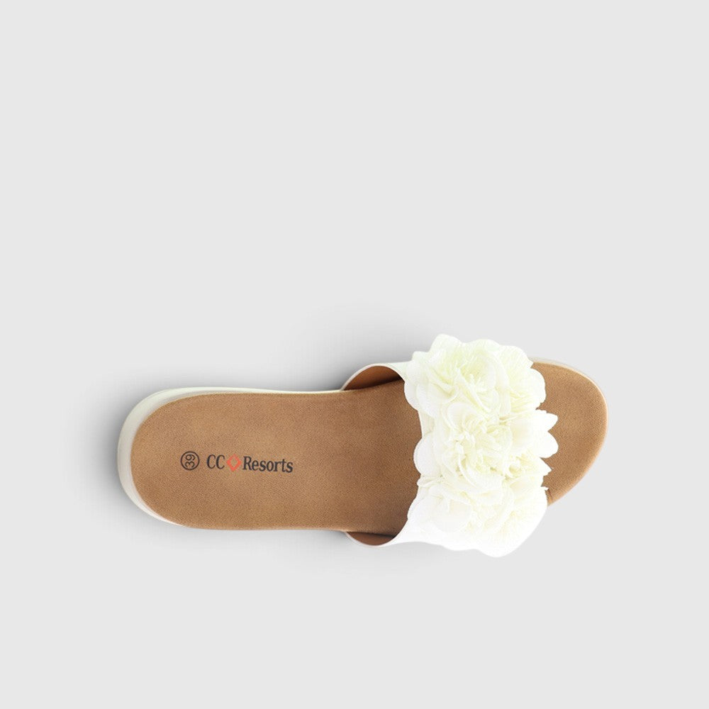 CC RESORTS DOMO WHITE - Women Slides - Collective Shoes 