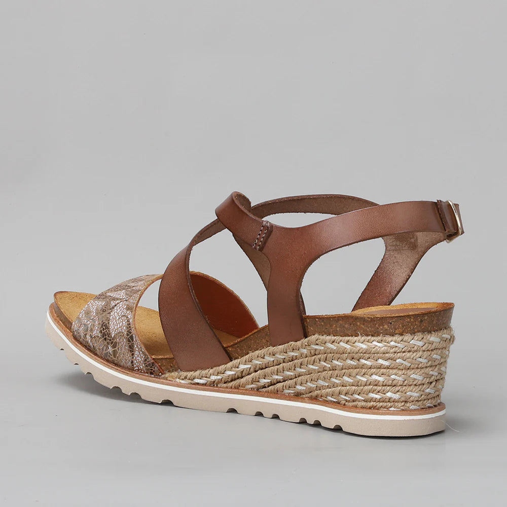 LE SANSA ELVIS COMBI LINO - Women Sandals - Collective Shoes 