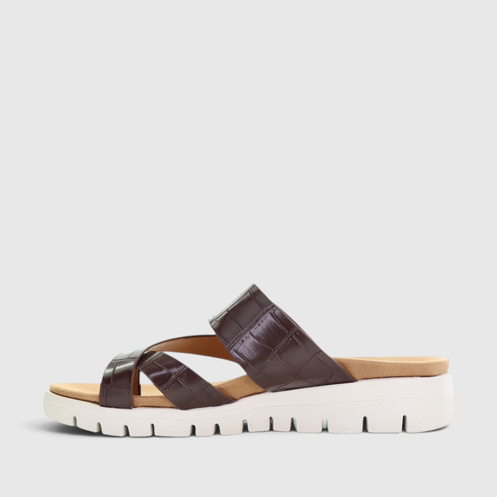CC RESORTS DOMINO CHOCOLATE CROC - Women Slides - Collective Shoes 
