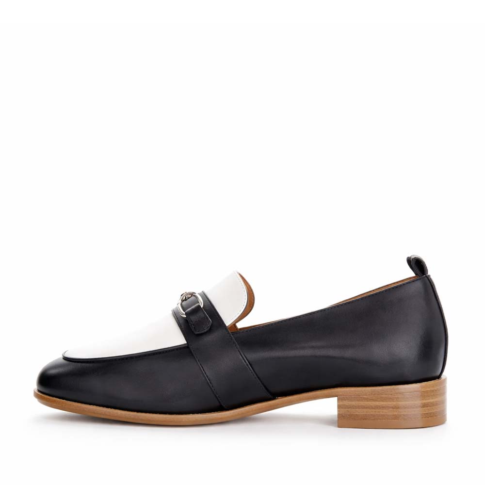 BRESLEY ALLIE BLACK BONE - Women Loafers - Collective Shoes 
