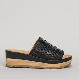 LE SANSA RUSSIA BLACK - Women Slides - Collective Shoes 