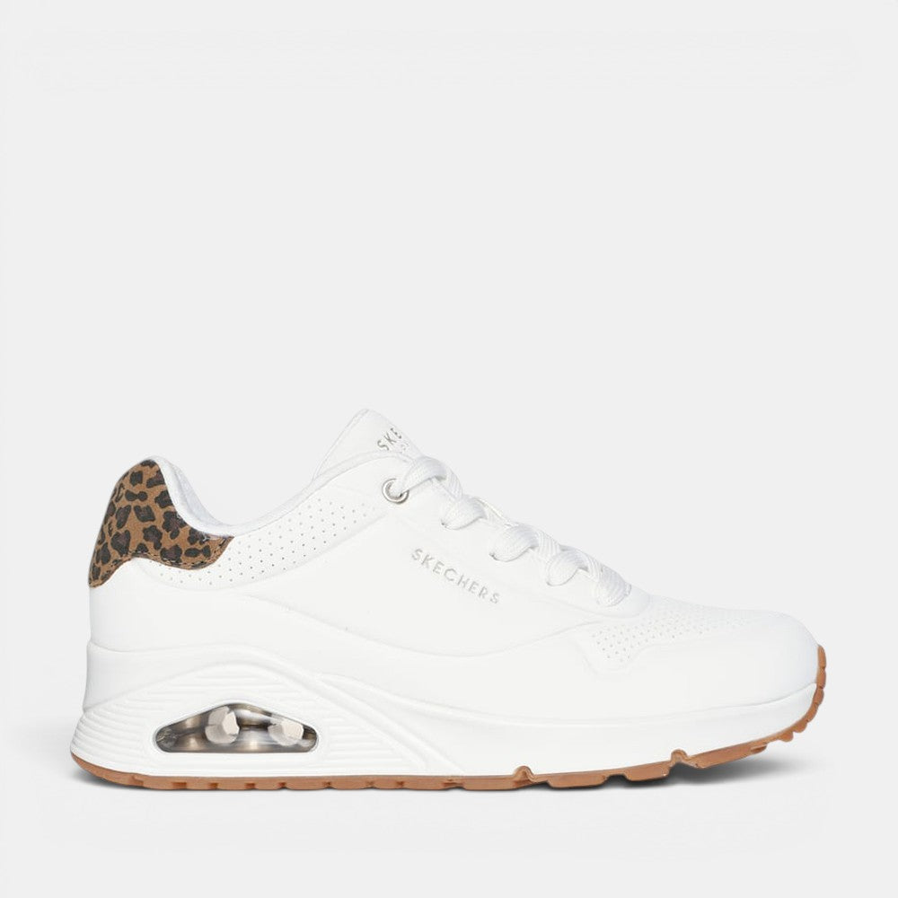 SKECHERS UNO JUNGLE NITE WHITE LEOPARD