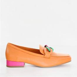 DJANGO & JULIETTE BOOSTA ORANGE - Women Loafers - Collective Shoes 