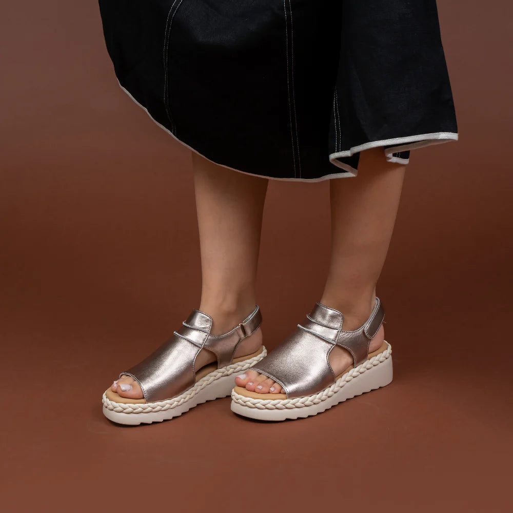 LE SANSA EMMELINE GOLD - Women Sandals - Collective Shoes 