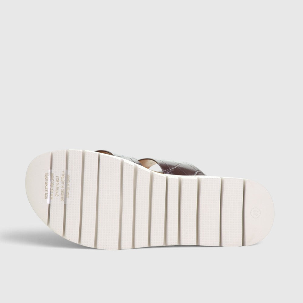 CC RESORTS DOMINO CHOCOLATE CROC - Women Slides - Collective Shoes 