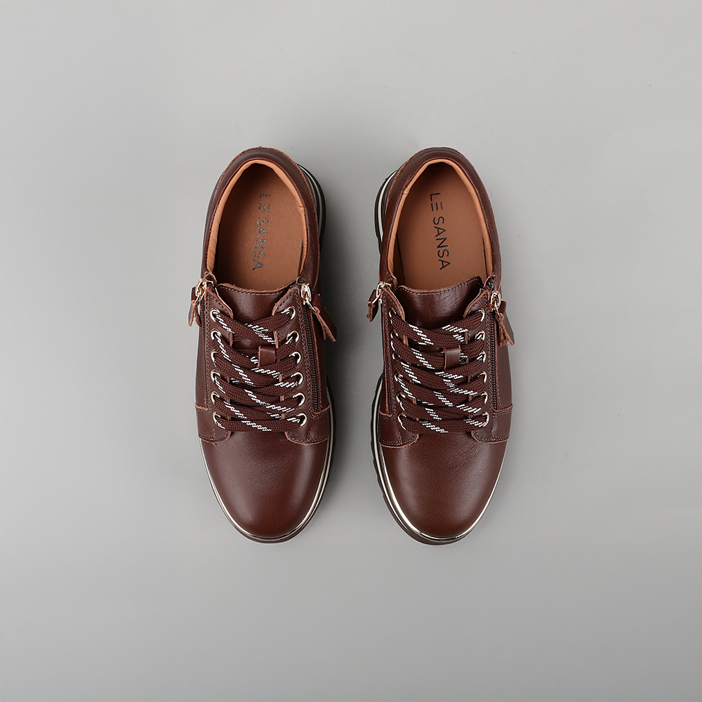 LE SANSA SKIPPA CHOCOLATE - Women Sneakers - Collective Shoes 