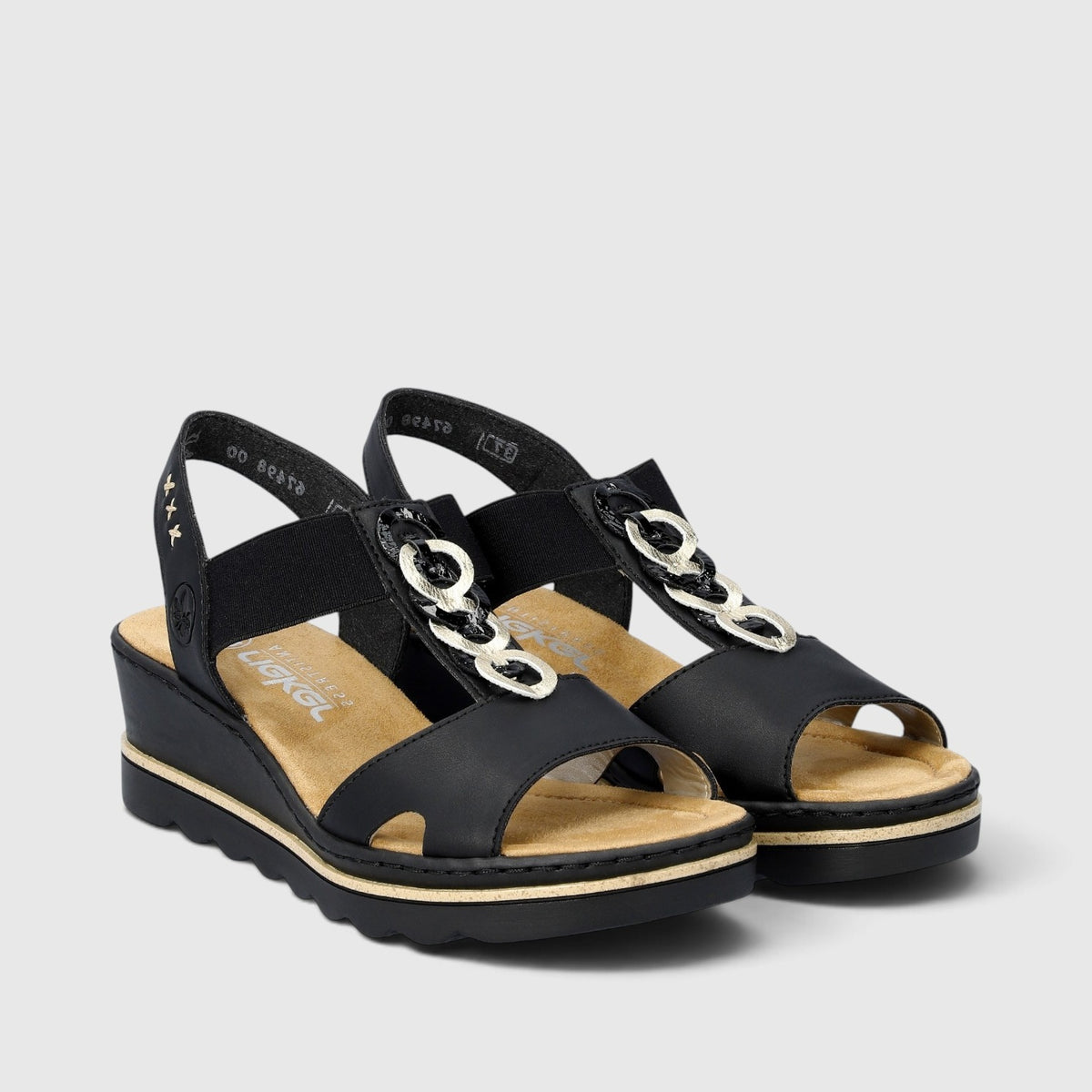 RIEKER WRIGHT 67498/00 BLACK - Women Sandals - Collective Shoes 