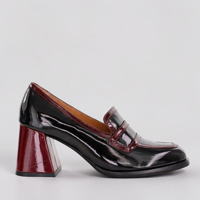 TAMARA LONDON BERGEN BLACK/BORDO PAT - Women Heels - Collective Shoes 