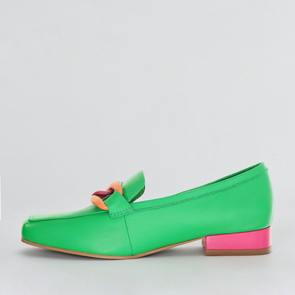 DJANGO & JULIETTE BOOSTA BRIGHT EMERALD - Women Loafers - Collective Shoes 