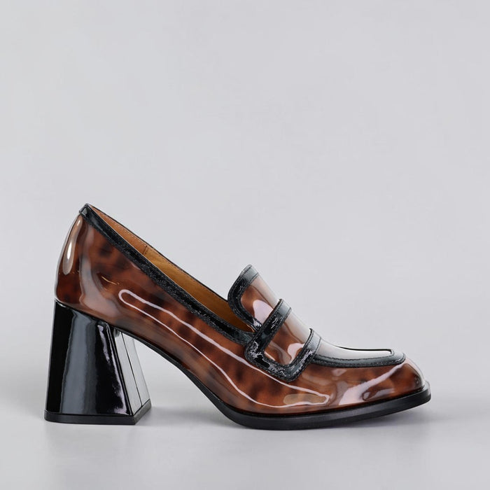 TAMARA LONDON BERGEN TURTLE/BLACK PAT - Women Heels - Collective Shoes 