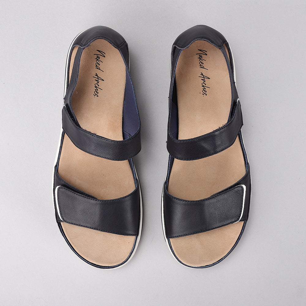 NAKED ARCHES HAPPY NAVY - Women Sandals - Collective Shoes 