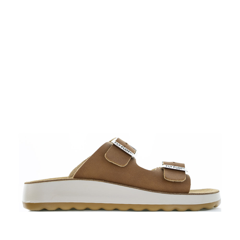 Shop Fly Flot 77G64 2C Tan Women Slides | Collective Shoes NZ