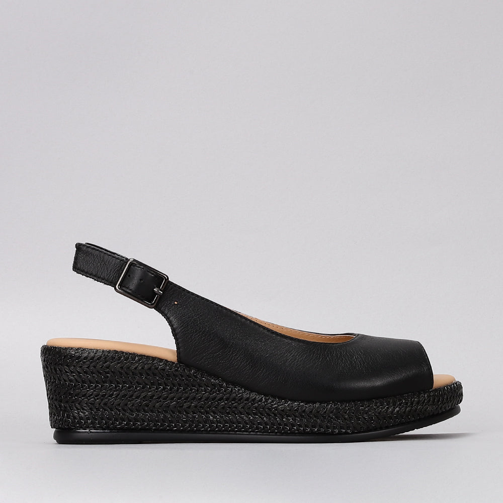 LE SANSA PETUNIA BLACK - Women Sandals - Collective Shoes 