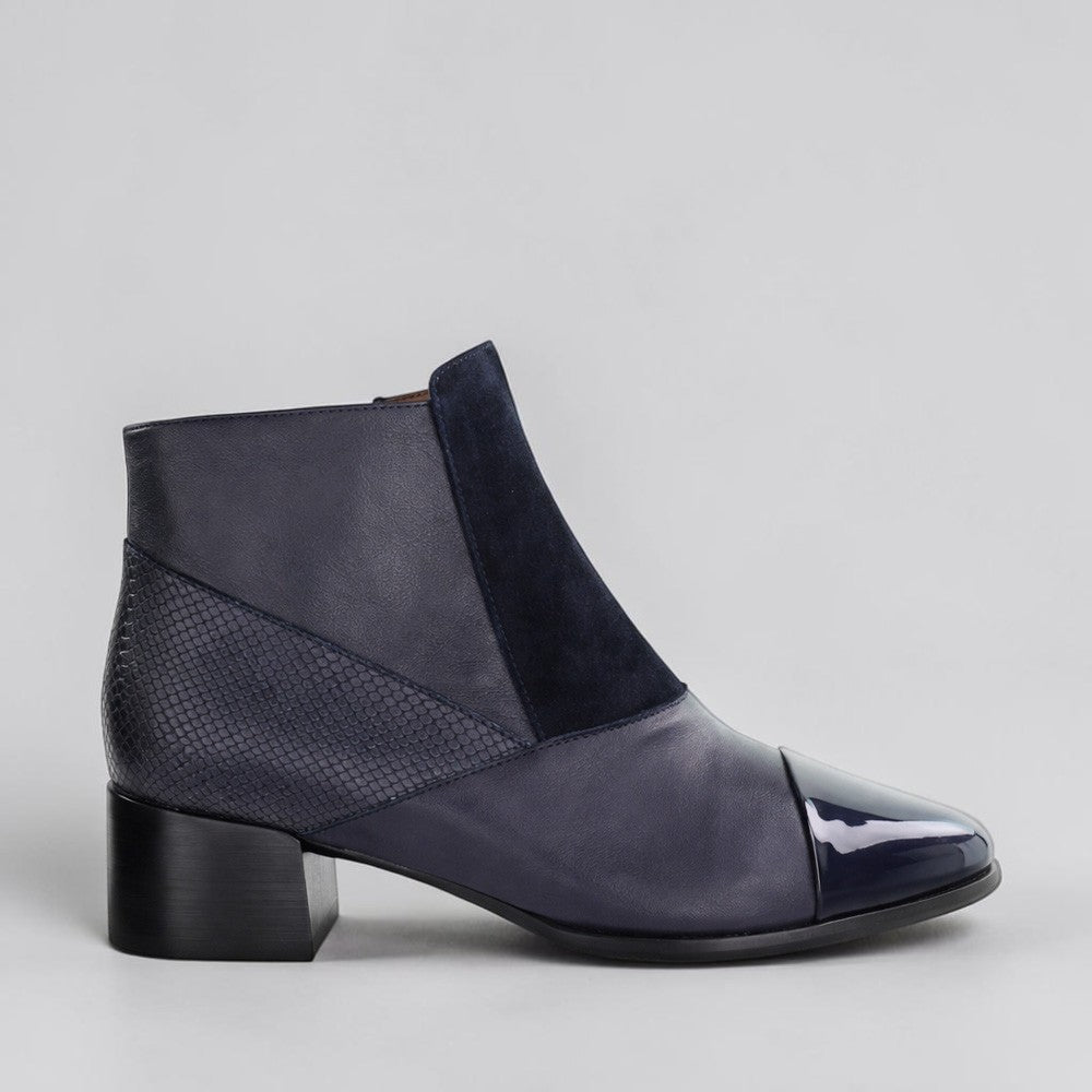 BRESLEY AWARD NAVY MIX - Women Boots - Collective Shoes 