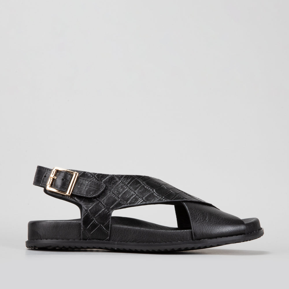 NAKED ARCHES ZIGILIA BLACK CROC