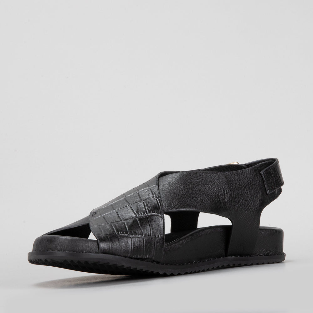 NAKED ARCHES ZIGILIA BLACK CROC