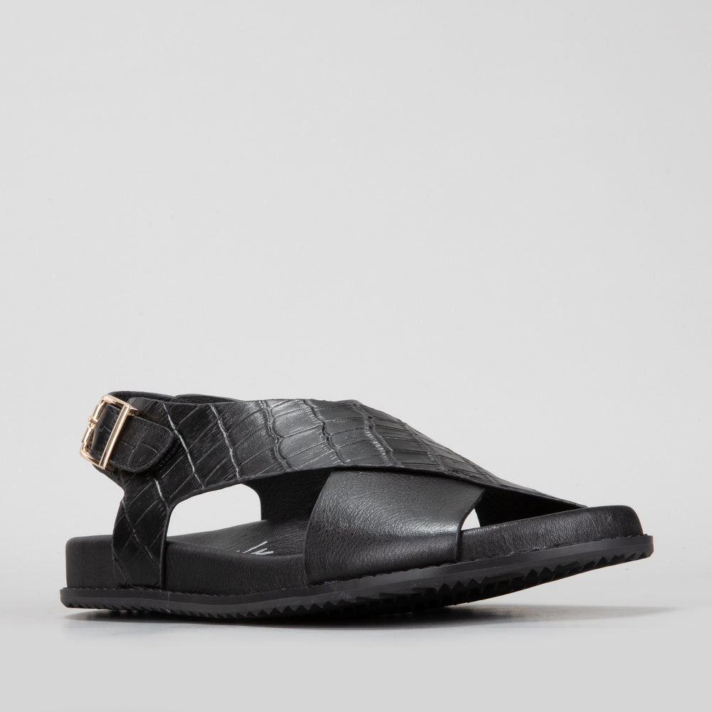 NAKED ARCHES ZIGILIA BLACK CROC