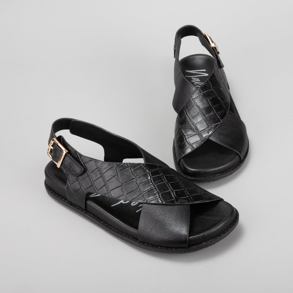 NAKED ARCHES ZIGILIA BLACK CROC