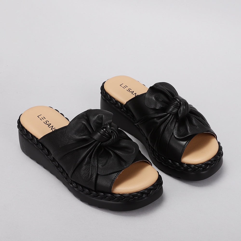 LE SANSA EUDORE BLACK - Women Slides - Collective Shoes 