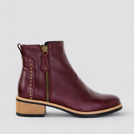 BRESLEY DOOM BORDO OILY - Women Boots - Collective Shoes 