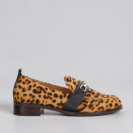 BRESLEY ALLIE LEOPARD BLACK - Women Loafers - Collective Shoes 