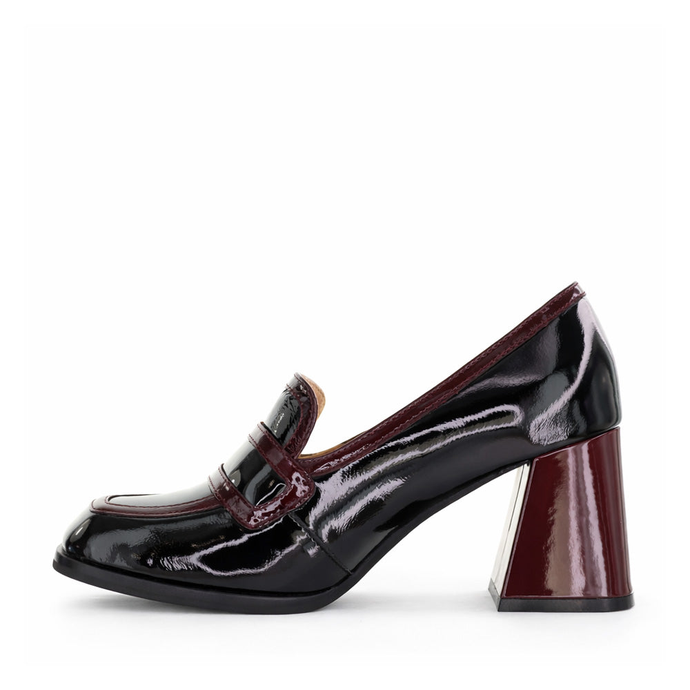 TAMARA LONDON BERGEN BLACK/BORDO PAT - Women Heels - Collective Shoes 