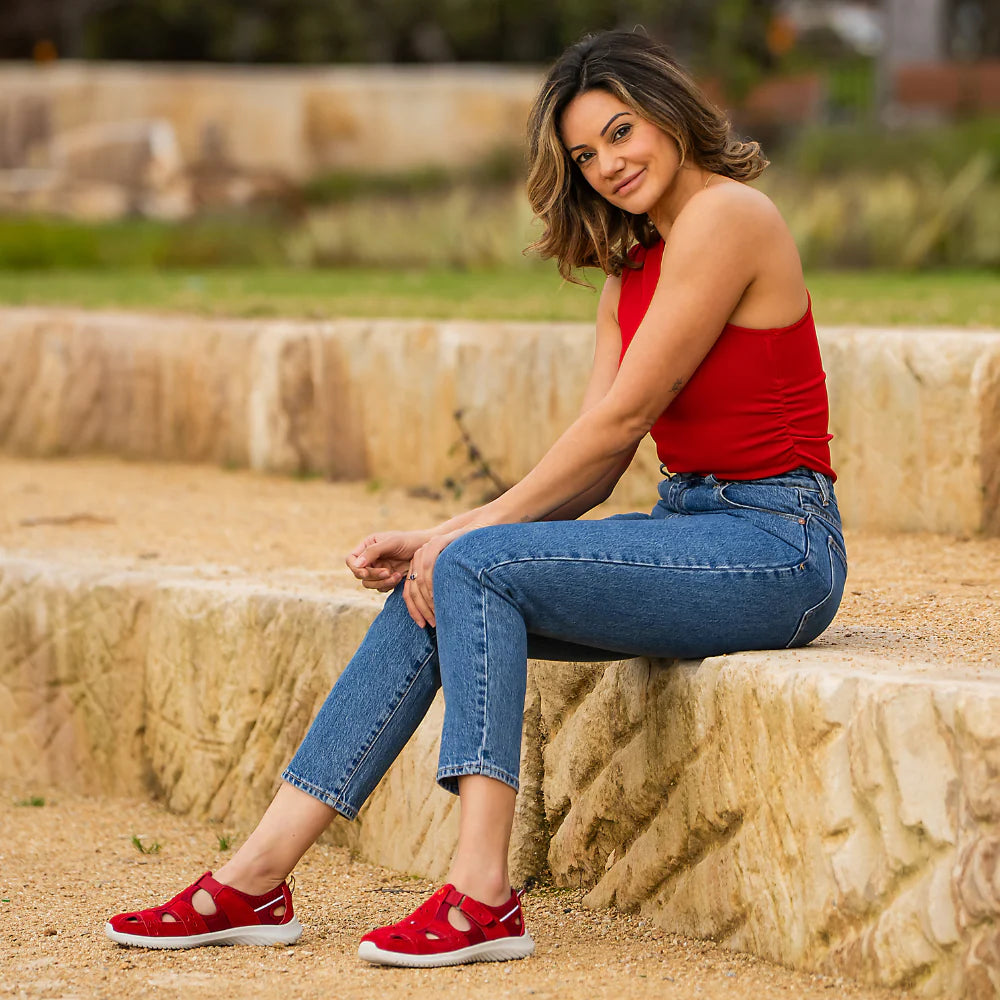 CC RESORTS BERNICE RED - Women Flats - Collective Shoes 