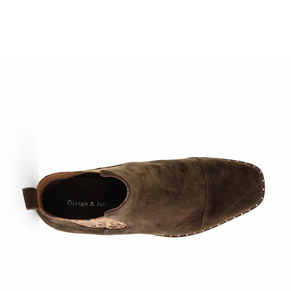 DJANGO & JULIETTE FORDA CHOC-LEOPARD - Women Boots - Collective Shoes 