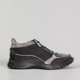 ZIERA PELLS BLACK PEWTER - Women Sneakers - Collective Shoes 