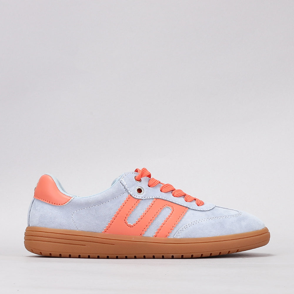 LE SANSA JUNO PALE BLUE / ORANGE - Women Sneakers - Collective Shoes 