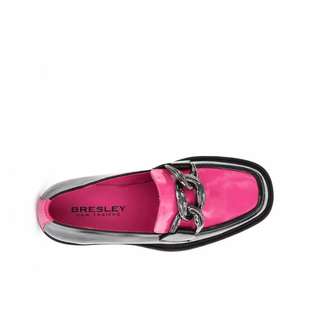 BRESLEY PLASMA BLACK HOT PINK - Women Loafers - Collective Shoes 