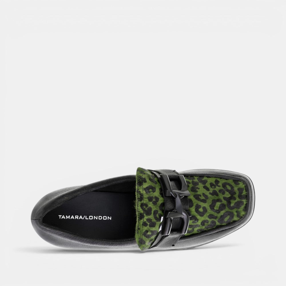 TAMARA LONDON BELLA BLACK/FOREST LEOP