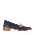 Load image into Gallery viewer, BRESLEY AFRICA NAVY WHITE TAN - Women Loafers - Collective Shoes 
