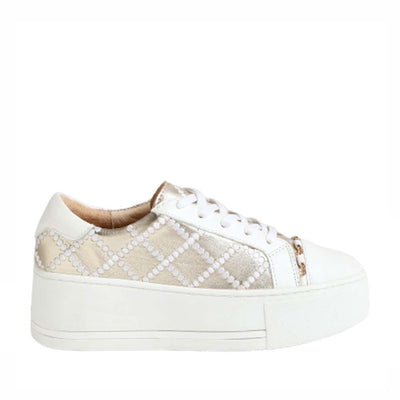 ALFIE & EVIE FRANKIE WHITE GOLD - Women sneakers - Collective Shoes 