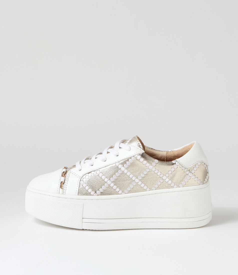 ALFIE & EVIE FRANKIE WHITE GOLD - Women sneakers - Collective Shoes 