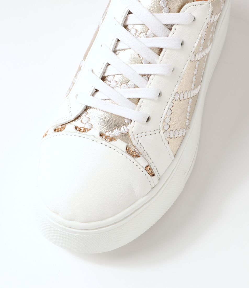 ALFIE & EVIE FRANKIE WHITE GOLD - Women sneakers - Collective Shoes 