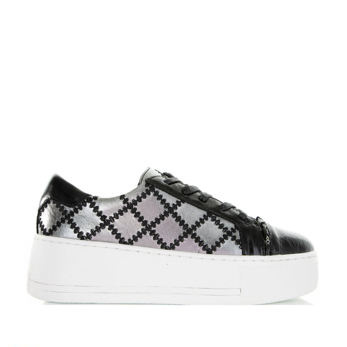 ALFIE & EVIE FRANKIE BLACK PAT PEWTER - Women sneakers - Collective Shoes 