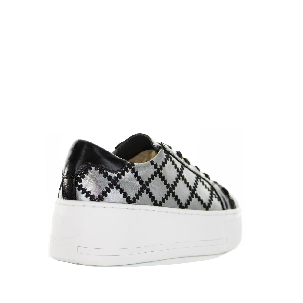 ALFIE & EVIE FRANKIE BLACK PAT PEWTER - Women sneakers - Collective Shoes 