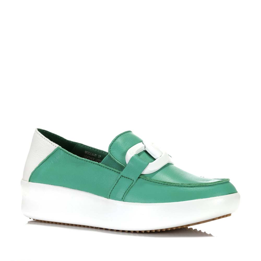 ALFIE & EVIE MOOCH GREEN - Women Slip-ons - Collective Shoes 