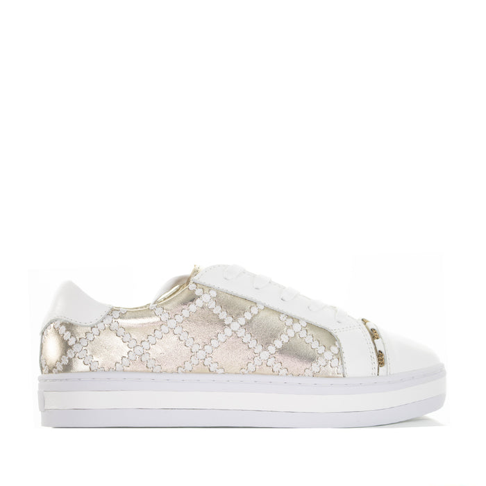 ALFIE & EVIE PLEAT WHITE GOLD - Women sneakers - Collective Shoes 