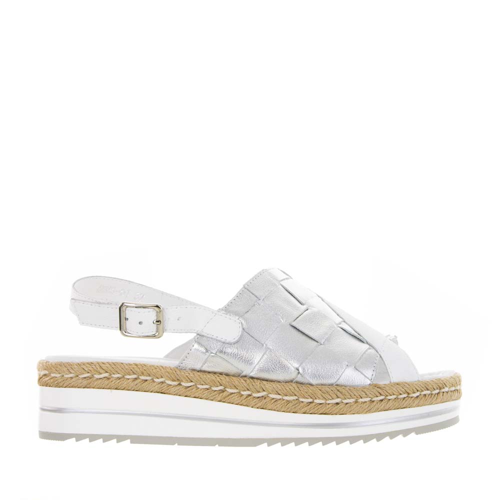 DJANGO & JULIETTE AMES WHITE SILVER - Women Sandals - Collective Shoes 
