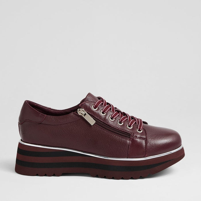 DJANGO & JULIETTE EAMMES BURGUNDY - Women Sneakers - Collective Shoes 