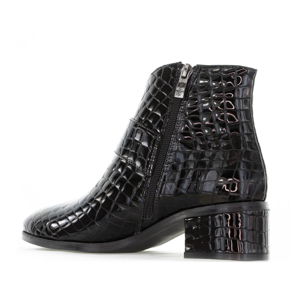 LE SANSA ANDY BLACK CROC - Women boots - Collective Shoes 